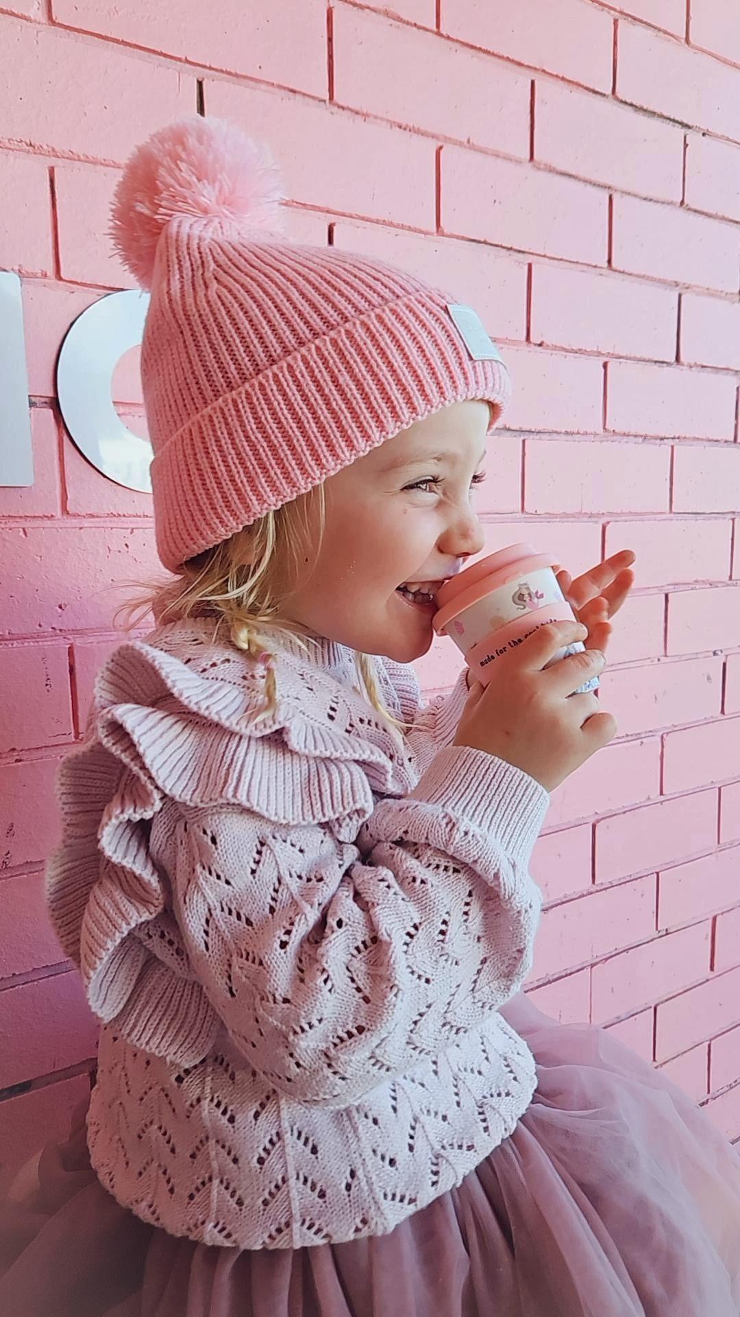Pink Beanie with PomPom