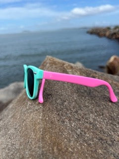Flexible Sunglasses - Turquoise and Pink