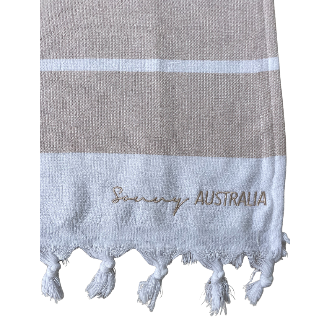 Hooded Poncho (Beige)