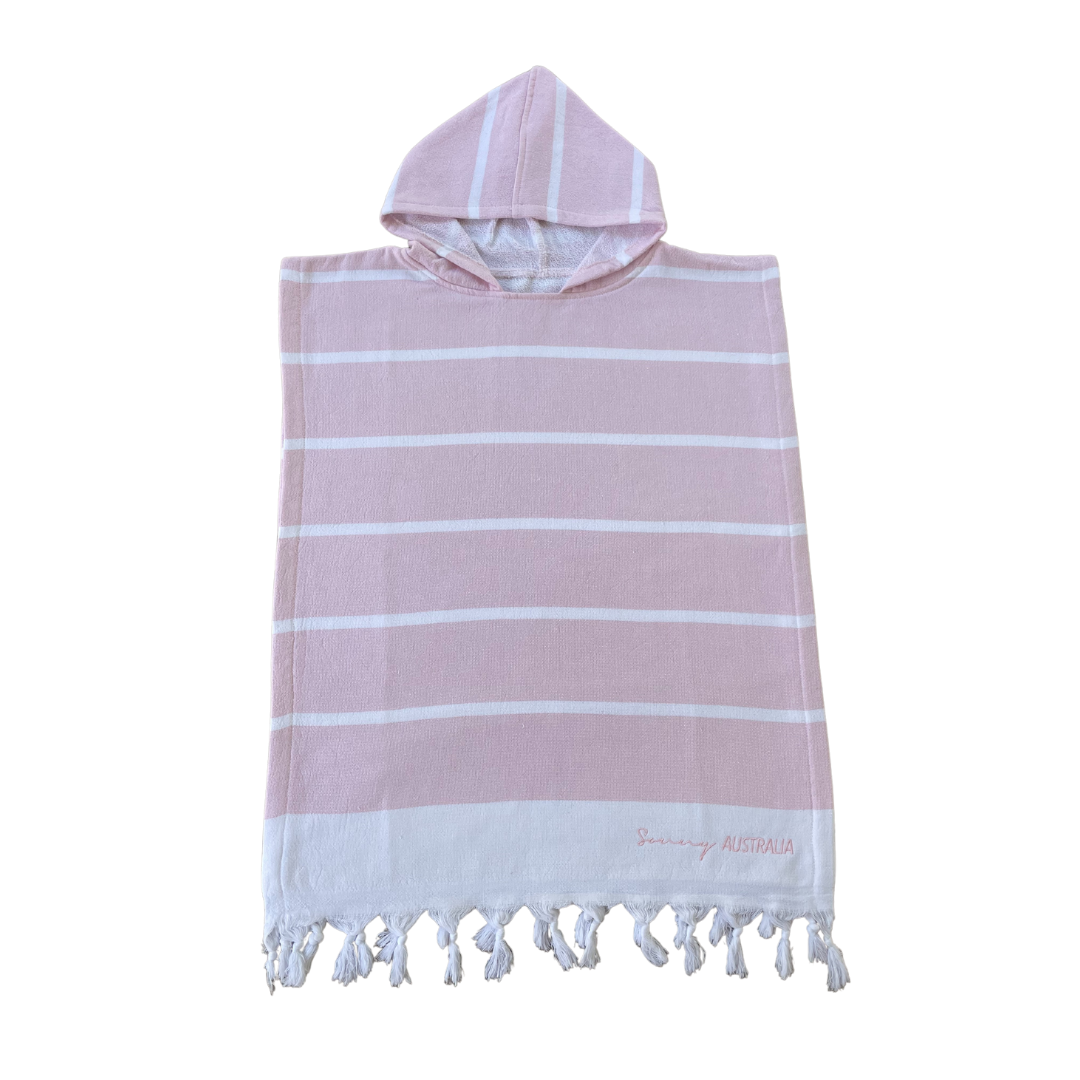 Hooded Poncho (Pink)