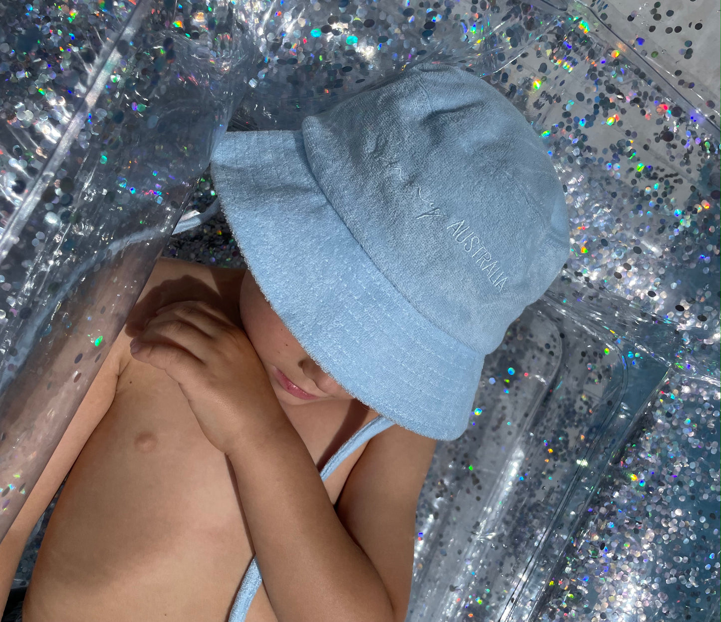 Blue Terry Towelling Bucket Hat