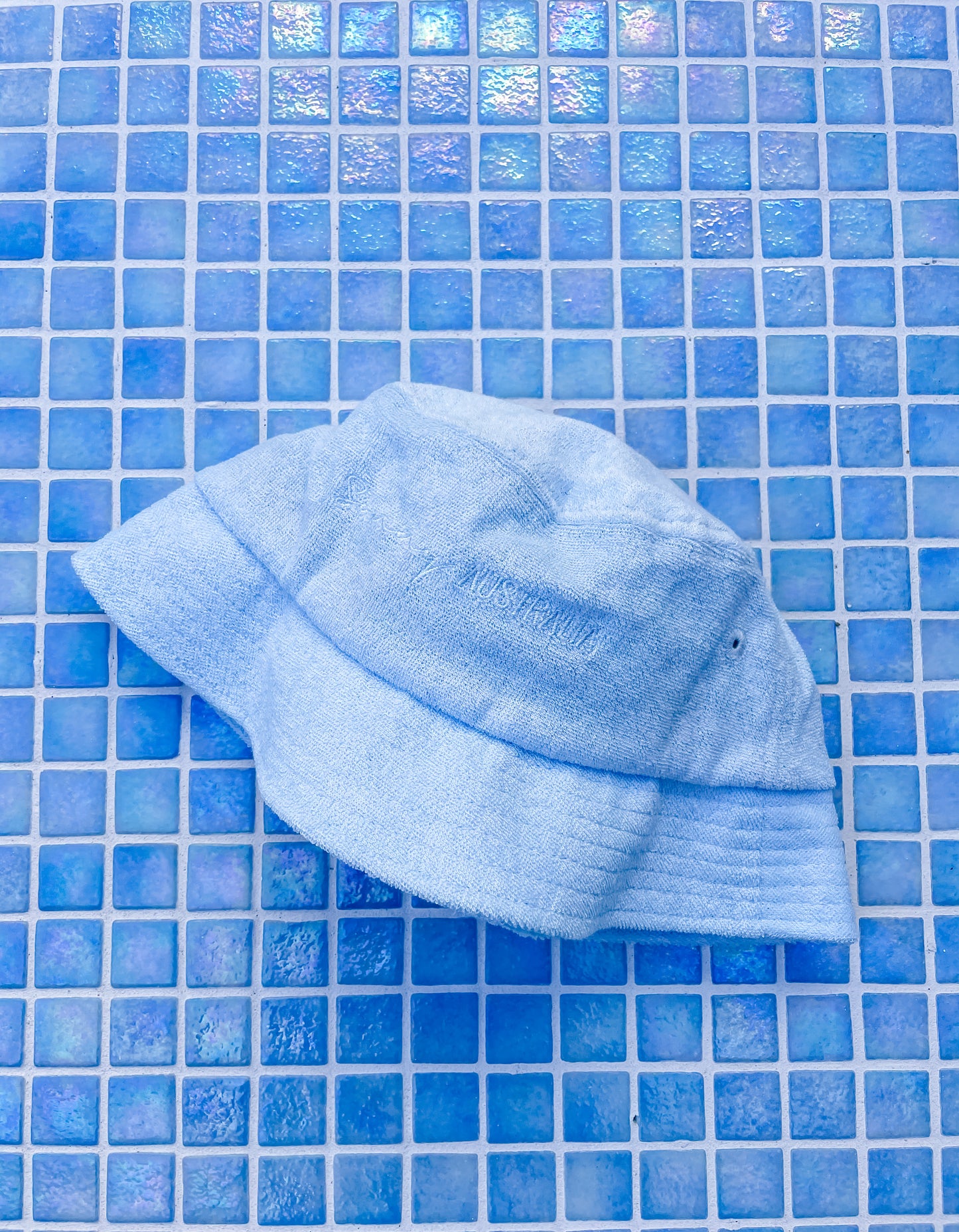 Blue Terry Towelling Bucket Hat