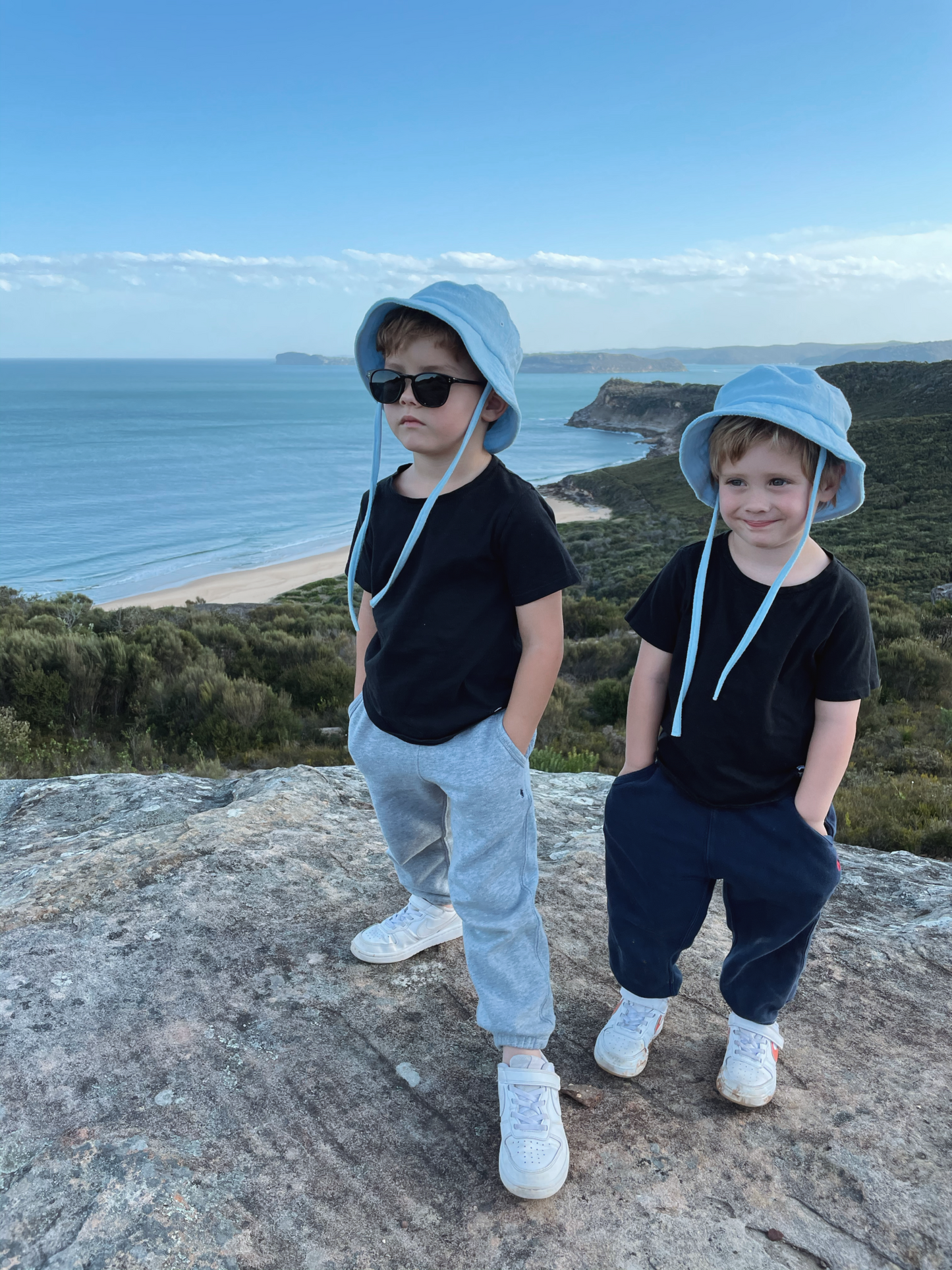 Blue Terry Towelling Bucket Hat