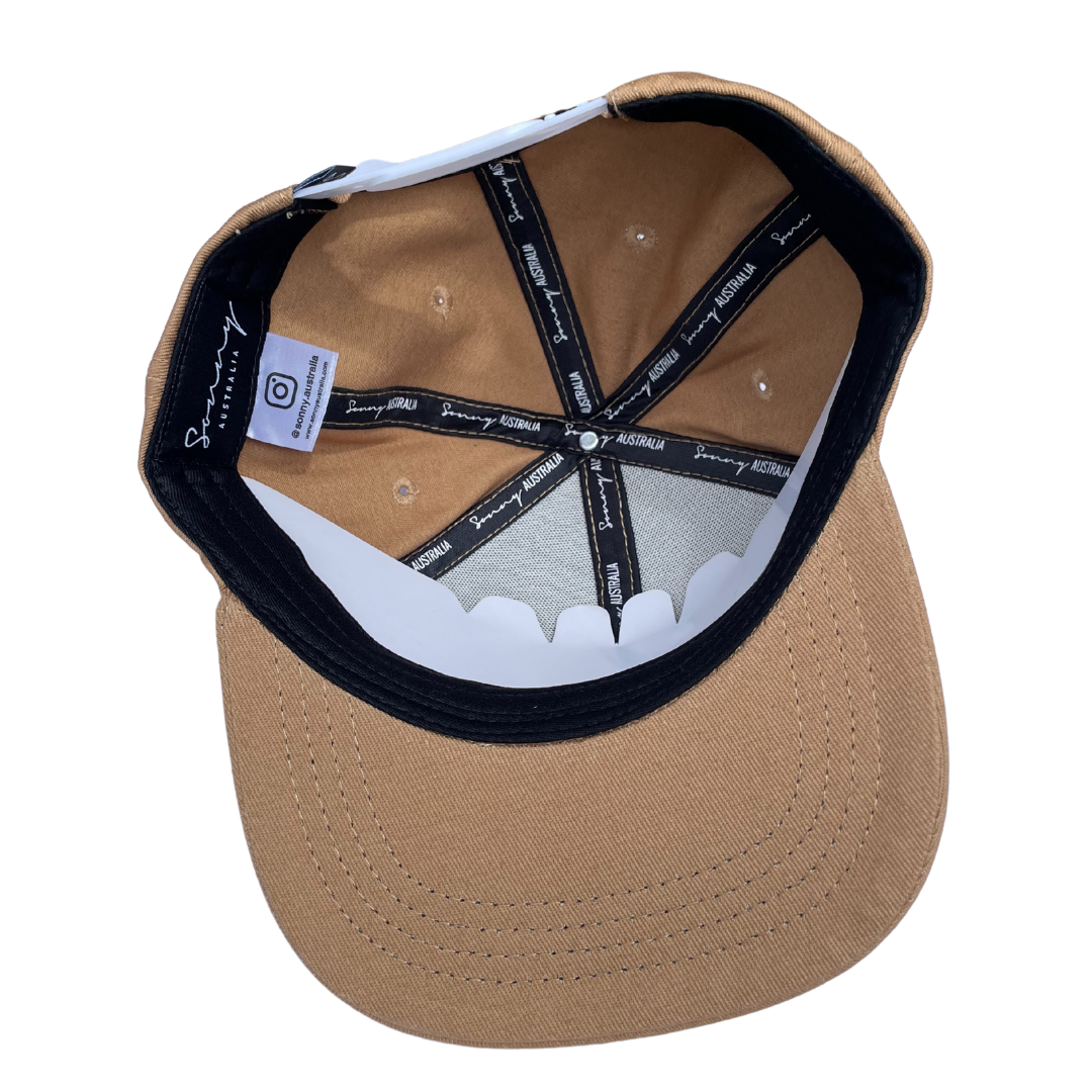 Tan and White Snapback