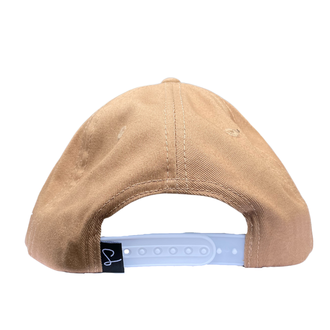 Tan and White Snapback