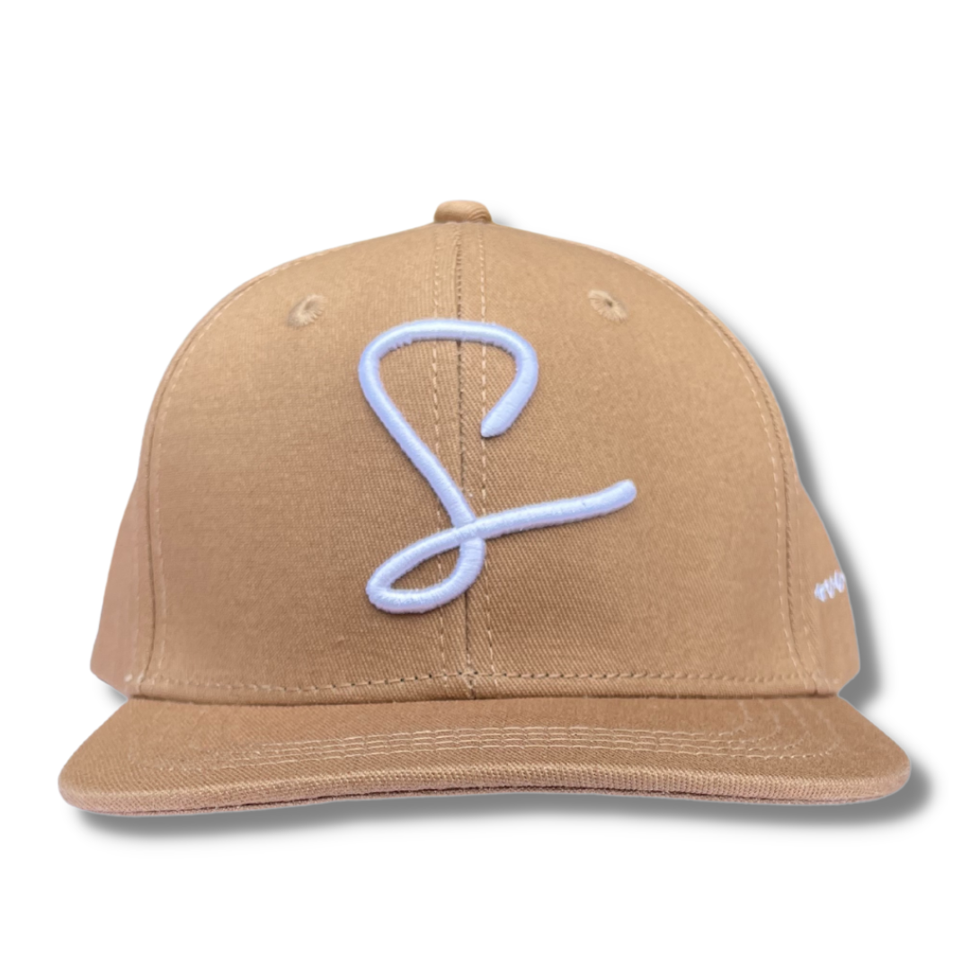 Tan and White Snapback