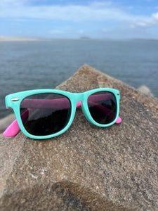Flexible Sunglasses - Turquoise and Pink