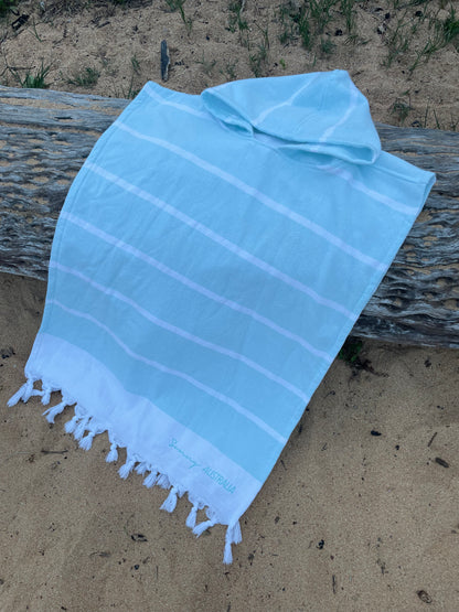 Hooded Poncho (Aqua)