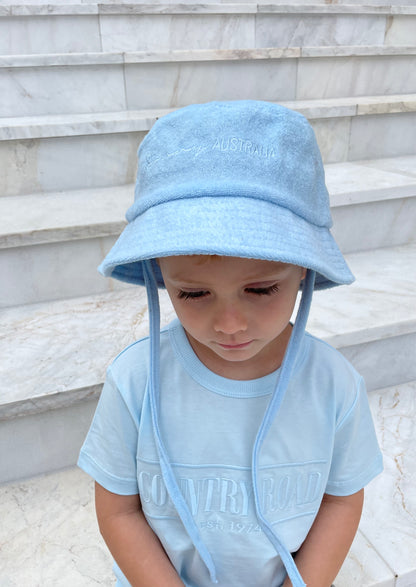 Blue Terry Towelling Bucket Hat