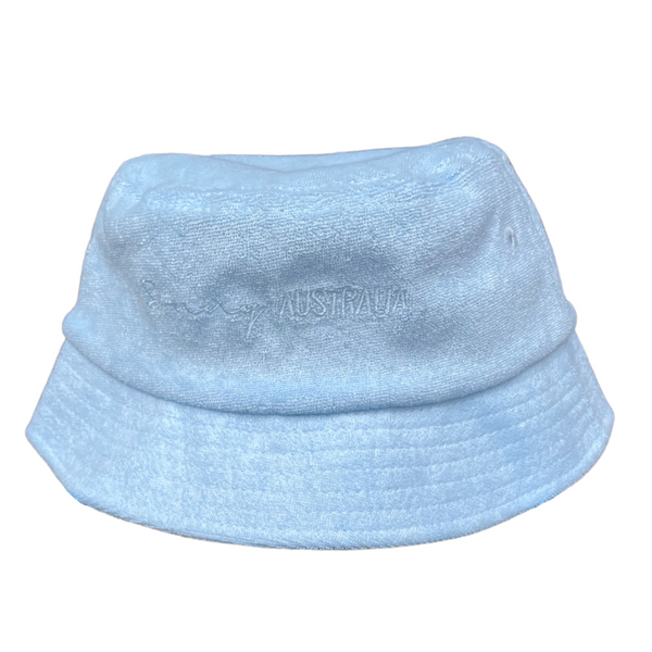 Blue terry towelling bucket
