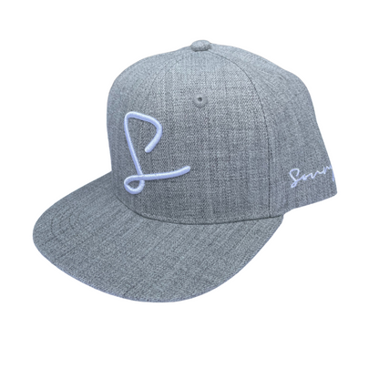 Wool Blend Grey Snapback