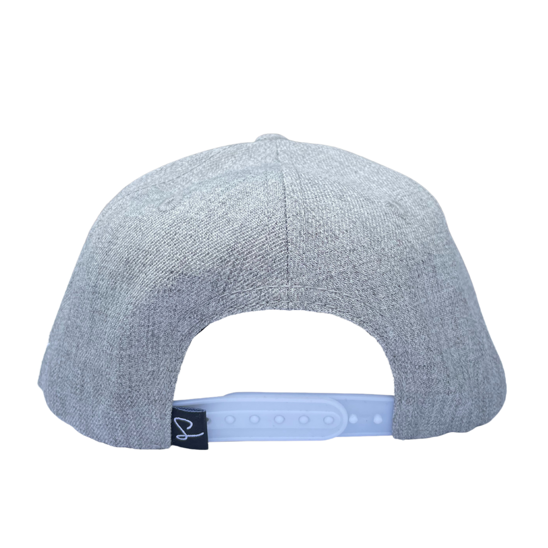 Wool Blend Grey Snapback